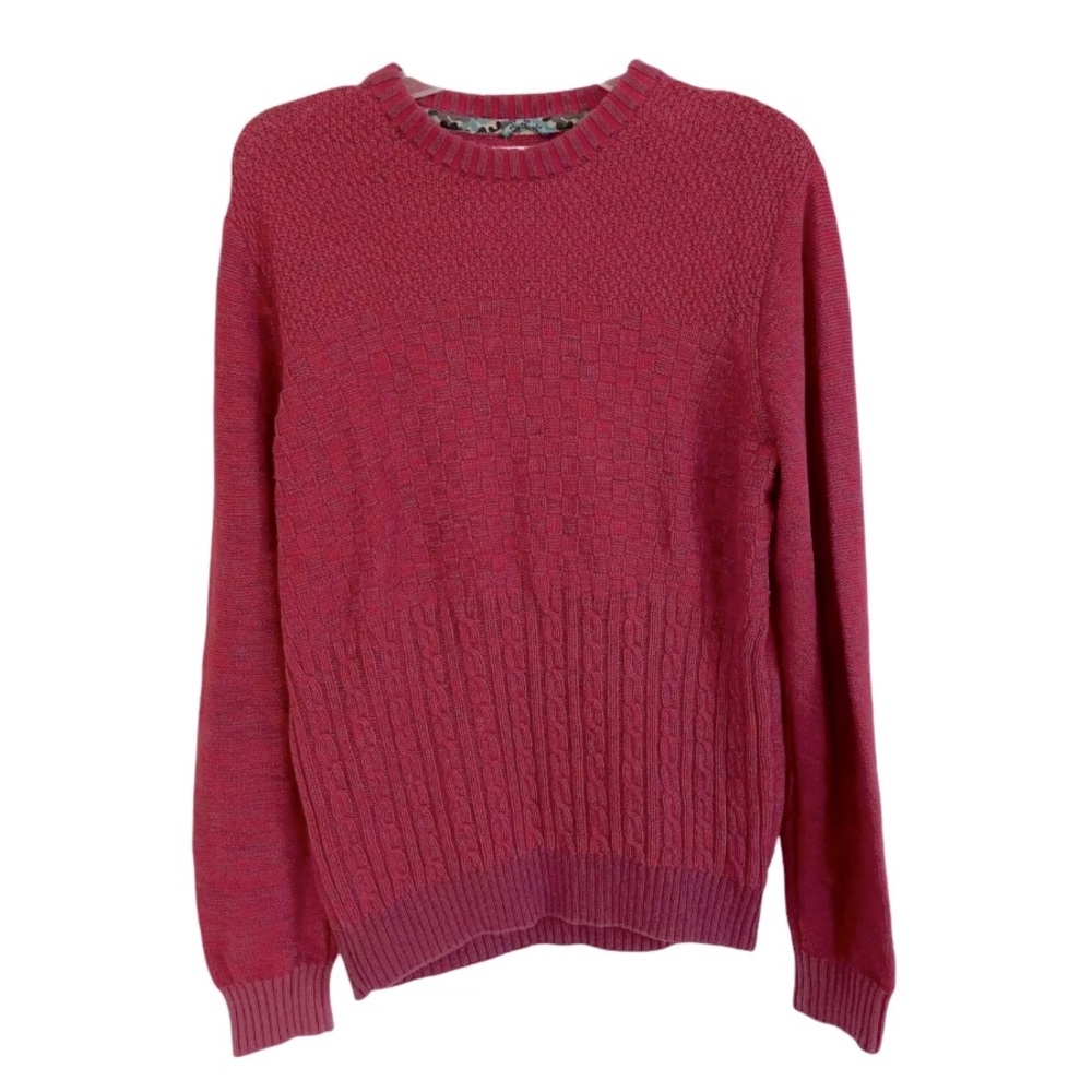 Koto Urban Outfitters Long Sleeve Red Men’s Pullover Cable Knit Sweater